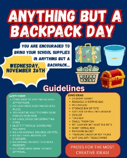 anything but a backpack day!